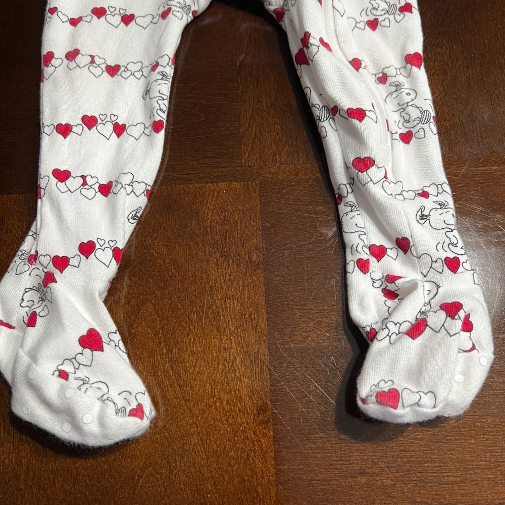 Janie and Jack Snoopy footed pajamas - Picture 2 of 4